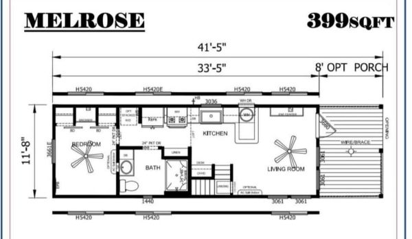 The Melrose Tiny Home – Rustic Warmth, Clever Living (H25MELROSE)